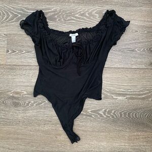 Revamped Black Mesh Bodysuit